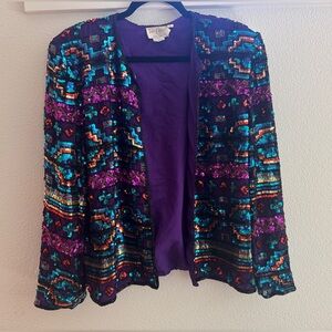 Tan-Chho exclusive vintage beaded sequin silk jacket